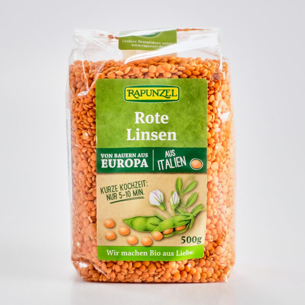 Punased läätsed 500g Rapunzel